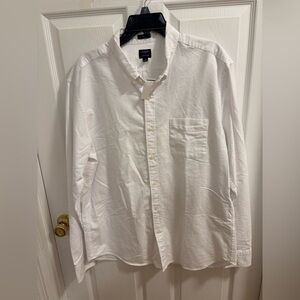 J crew factory white dress shirt, flex oxford, NWT